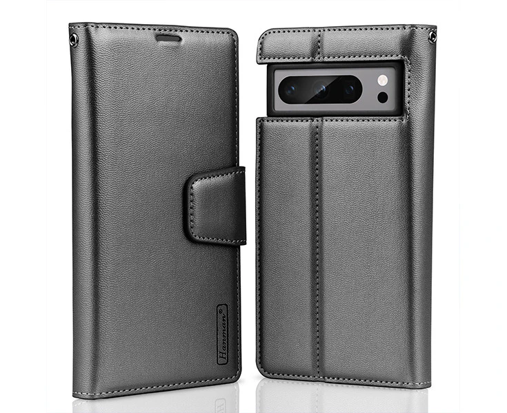 ZUSLAB Pixel 8 Pro Case Hanman Leather Wallet Card Cover for Google (2023) - Black