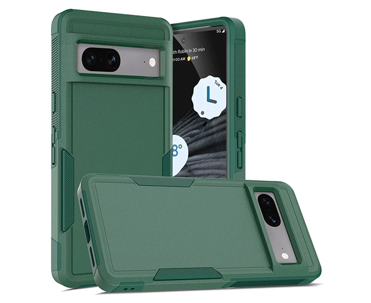 ZUSLAB Pixel 8 Case Rugged Defender Protective Heavy Duty Shockproof Dustproof Cover for Google (2023) - Green