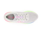 New Balance Youth Girls' Fresh Foam Arishi v4 Running Shoes - Light Aluminium/Cyber Lilac/Neon Pink