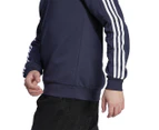 Adidas Men's Essentials 3-Stripes Fleece Crew Sweatshirt - Legend Ink