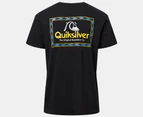 Quiksilver Men's Tribal Fuzz Short Sleeve Tee / T-Shirt / Tshirt - Black