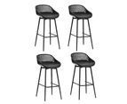 Gardeon 4-Piece Outdoor Bar Stools Plastic Metal Dining Chair Balcony