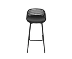 Gardeon 4-Piece Outdoor Bar Stools Plastic Metal Dining Chair Balcony