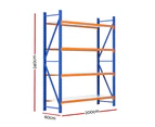 Giantz 2.4Mx2M Garage Shelving Warehouse Rack Pallet Racking Storage Shelf Blue