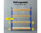 Giantz 2.4Mx2M Garage Shelving Warehouse Rack Pallet Racking Storage Shelf Blue