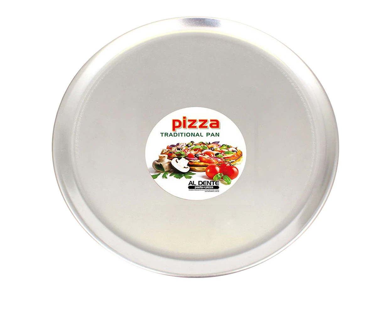 Al Dente Round Aluminium Pizza Oven Pan Tray 14"/35cm Diameter Cooking/Baking