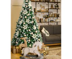 Mazam Christmas Tree 1.8M 6FT Xmas Trees Snowy Decorations Green 830 Tips