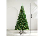 Mazam LED Christmas Tree 2.4M 8FT Xmas Trees Decorations Green 1400 Tips