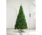 Mazam LED Christmas Tree 2.1M 7FT Xmas Trees Decorations Green 1000 Tips