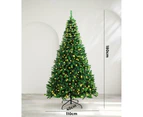 Mazam LED Christmas Tree 1.8M 6FT Xmas Trees Decorations Green 830 Tips