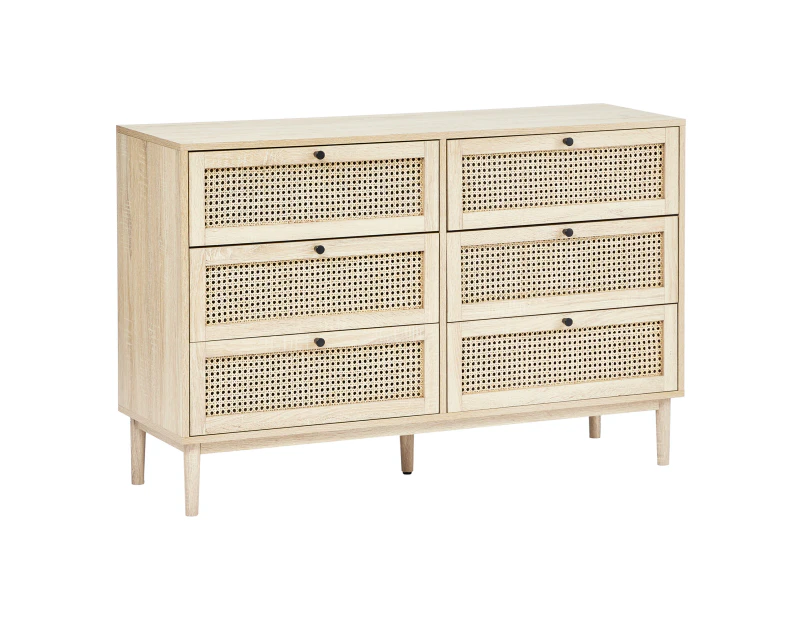 Cooper & Co. Oahu 120cm Rattan Chest of 6 Drawers Natural