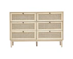 Cooper & Co. Oahu 120cm Rattan Chest of 6 Drawers Natural