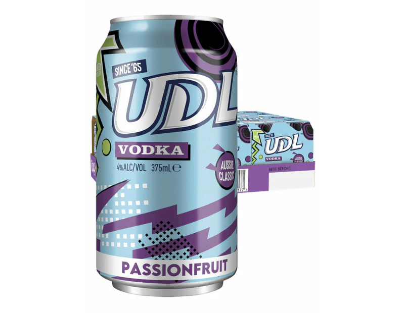 Udl Vodka & Passionfruit 6 X 4 Pack 375ml Cans