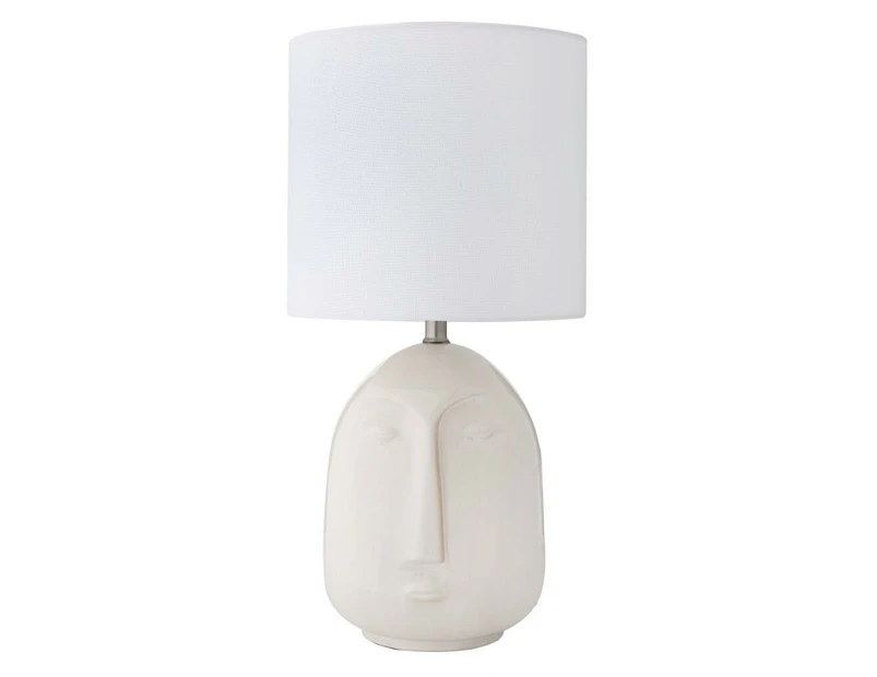 Amalfi Altura Table Lamp White Bedside Desk Lamp Night Light Fabric Shade Lamp