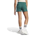 Adidas Women's Essentials Linear French Terry Shorts - Collegiate Green/White
