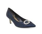 Womens Footwear Alan Pinkus Tina Bright Navy Satin Pump