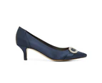 Womens Footwear Alan Pinkus Tina Bright Navy Satin Pump