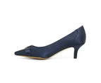 Womens Footwear Alan Pinkus Tina Bright Navy Satin Pump