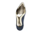 Womens Footwear Alan Pinkus Tina Bright Navy Satin Pump