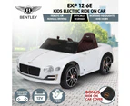 Bentley Exp 12 Speed 6E Licensed Kids Ride On Electric Car - White