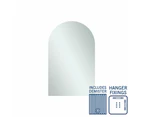 Thermogroup Aspen Polished Edge Arch Mirror 500x800mm with Hangers and Demister AC5080HND