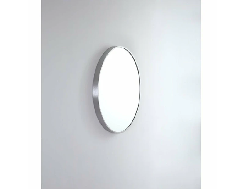 Remer Modern Round Mirror 810x810mm Brushed Nickel Aluminium Frame MR81-BN