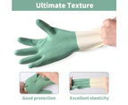 BOOMJOY 3 Pairs Latex Cleaning Gloves Heavy Duty Dishwashing Gloves Reusable Gloves Green