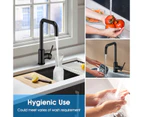 Kitchen Mixer Tap Swivel Goonseneck Spout Round Laundry faucets Kitchen Sink tap Brass Hot and Cold Black