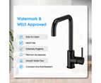 Kitchen Mixer Tap Swivel Goonseneck Spout Round Laundry faucets Kitchen Sink tap Brass Hot and Cold Black