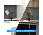 Kitchen Mixer Tap Swivel Goonseneck Spout Round Laundry faucets Kitchen Sink tap Brass Hot and Cold Black