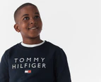 Tommy Hilfiger Boys' Tommy Flag Crewneck Sweater - Sky Captain