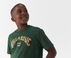 Billabong Youth Boys' Arch Wave Short Sleeve Tee / T-Shirt / Tshirt - Green