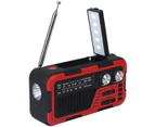 Emergency Weather Radio  Portable With Solar Charging, Hand Crank, Am/Fm/Noaa Weather Radio,Red