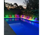 Christmas LED Motif Rainbow Merry Christmas Sign 60cm Letter Outdoor Display