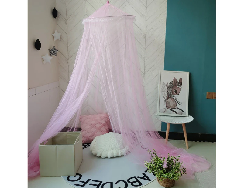 Mosquito Net, Crib Mosquito Ne Conical Netting, Spacious Bed Canopy: Wide And Long, Indoor Outdoor Use, Ideal Travel Net, 60*250*1050Cm,Pink