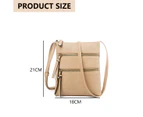 Crossbody Bags For Women Medium Size Leather Travel Cross Body Bag Purses For Women,Light Khaki