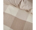 Target Caine Check Quilt Cover Set - Neutral