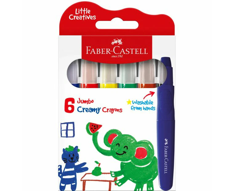 Faber-Castell Little Creatives Jumbo Creamy Crayon 6 Pack