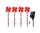 8Pcs Solar Lollipops Cane Light Candy Cane Lights Water-resistant Christmas Outdoor Lawn Light