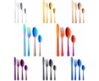 Flatware Silverware Cutlery Tableware Set,24Pcs Stainless Steel Utensils Forks Spoons Knives Set Service For 6,Rainbow,Mirror Polish And Dishwasher Safe,Mi