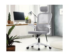 Oikiture Mesh Office Chair Executive Fabric Gaming Seat Racing Computer White