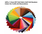 Assorted Color Felt Fabric Sheets,42Pcs 6"X6"(15X15Cm) Craft Patchwork Felt Pack,Squares Nonwoven Patchwork For Diy Crafts,Sewing,Decorative Projects