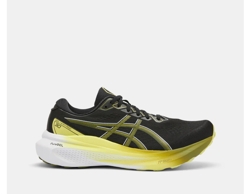 ASICS Men's GEL-Kayano 30 Running Shoes - Black/Glow Yellow | Catch.com.au