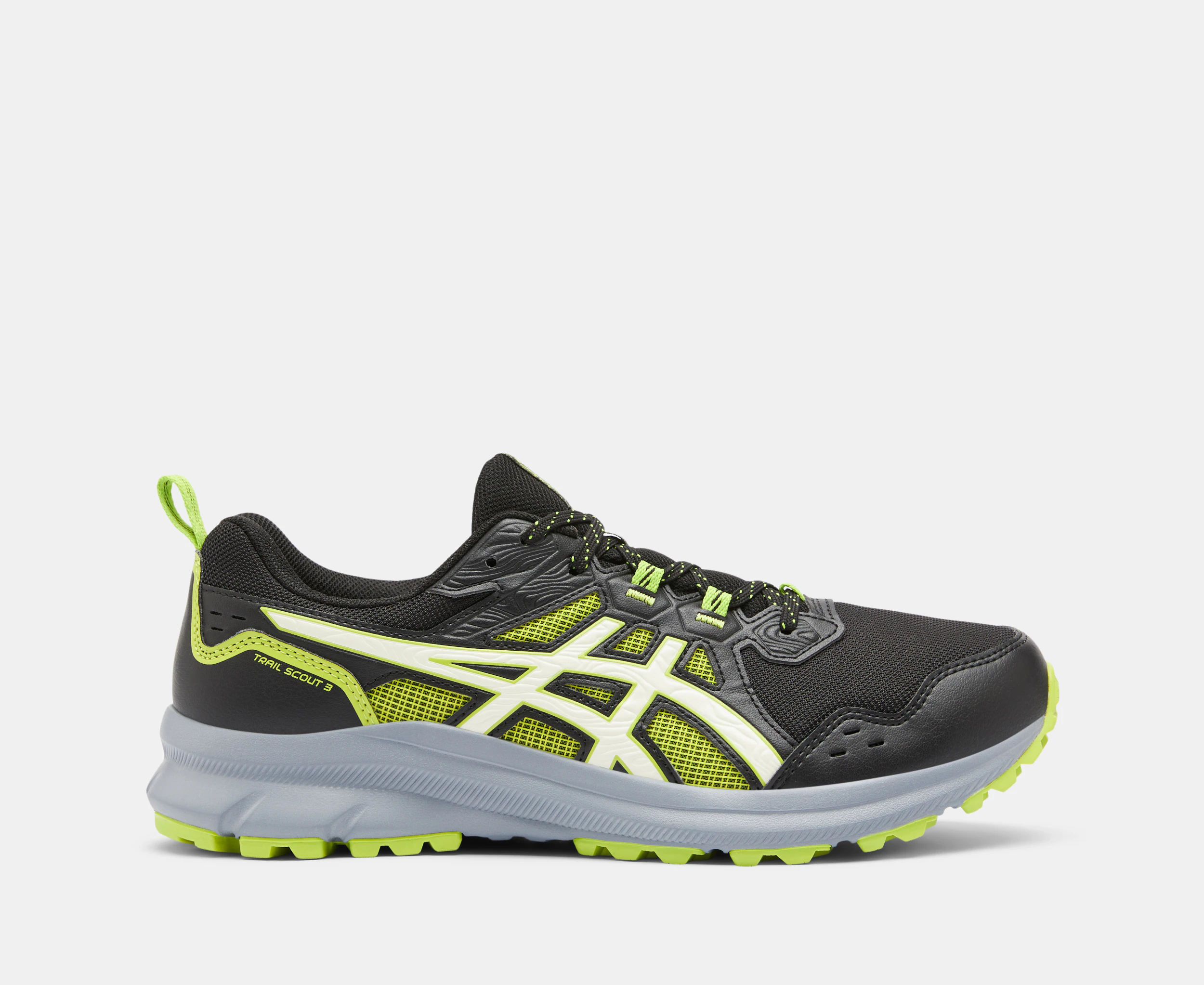 ASICS Men's Trail Scout 3 Running Shoes - Black/Birch