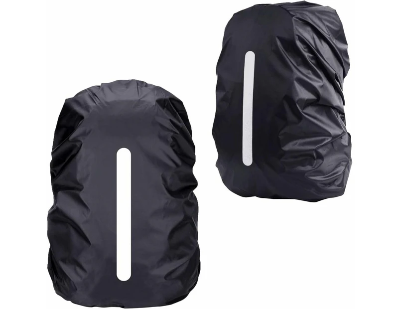 Pack Of 2 Backpack Rain Cover,Waterproof Rain Cover School Bag,Color: Black