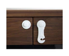 4 Pieces Of Child Safety Locks For Cupboards And Drawers,Color White