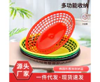 Fried Chicken And Chips,Fast Food Basket,Dim Sum,Afternoon Tea,Oval Plastic Basket,Party Party,Dinner Basket,Green,10Pcs