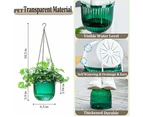 Melphoe 2 Pack Self Watering Hanging Planters Indoor Flower Pots,18.5 Inch Outdoor Hanging Basket,Plant Hanger With 3Hooks Drainage Holes For Garden Home