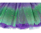 Kid Girl'S Rainbow Sparkle Tutu Dress Toddler Girls Princess Ballet Christmas Elastic Puffy Tulle Dress Up Skirt,Purple 842,3-4 Years