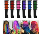 Hair Chalk,Beyond Hair Chalk Comb Temporary Hair Color,Washable Hair Dye Hair Color Brush Makeup Set Best Gift For Women,Kids For Party And Cosplay (6 Colo